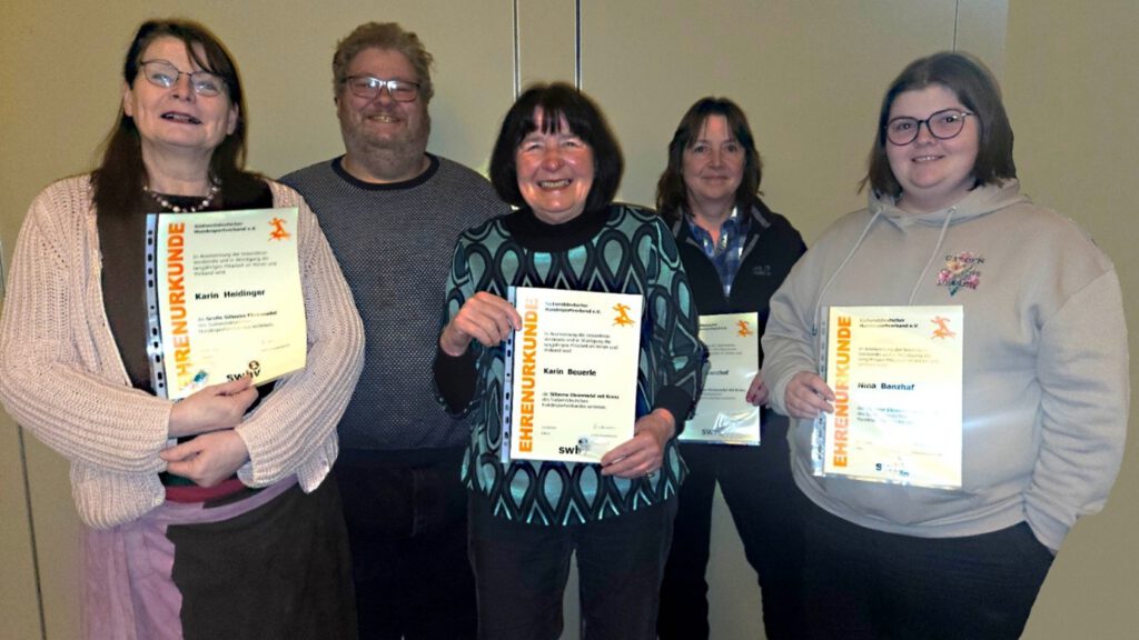 VdH Geislingen: Ehrung langjähriger Mitglieder